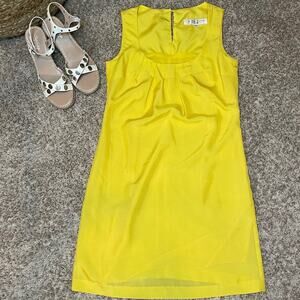 Trina Turk Vibrant Yellow Silk Shift Dress Size 0